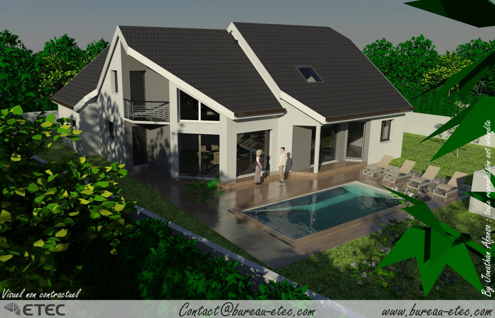 Maison contemporaine saulon etec