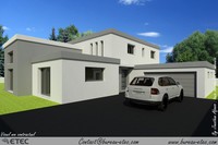 Construction maison contemporaine toit plat